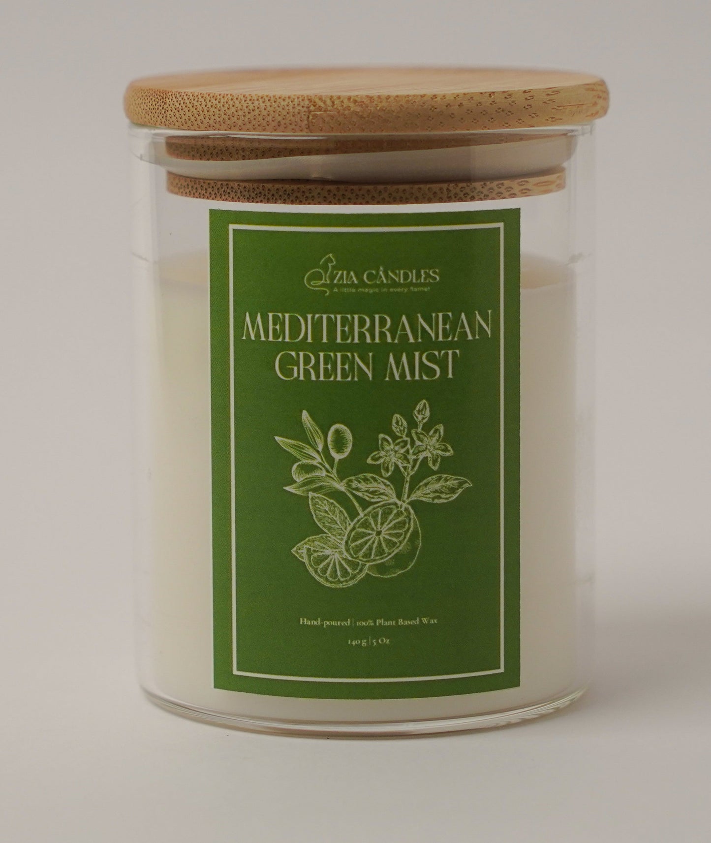 Mediterranean Green Mist Scented Jar Candle