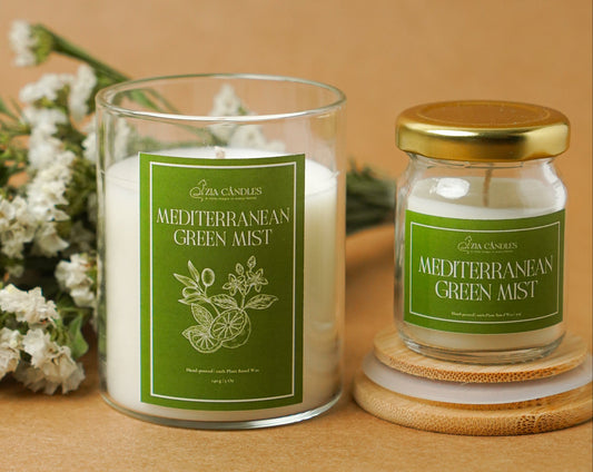 Mediterranean green Mist Mini Scented Jar Candle