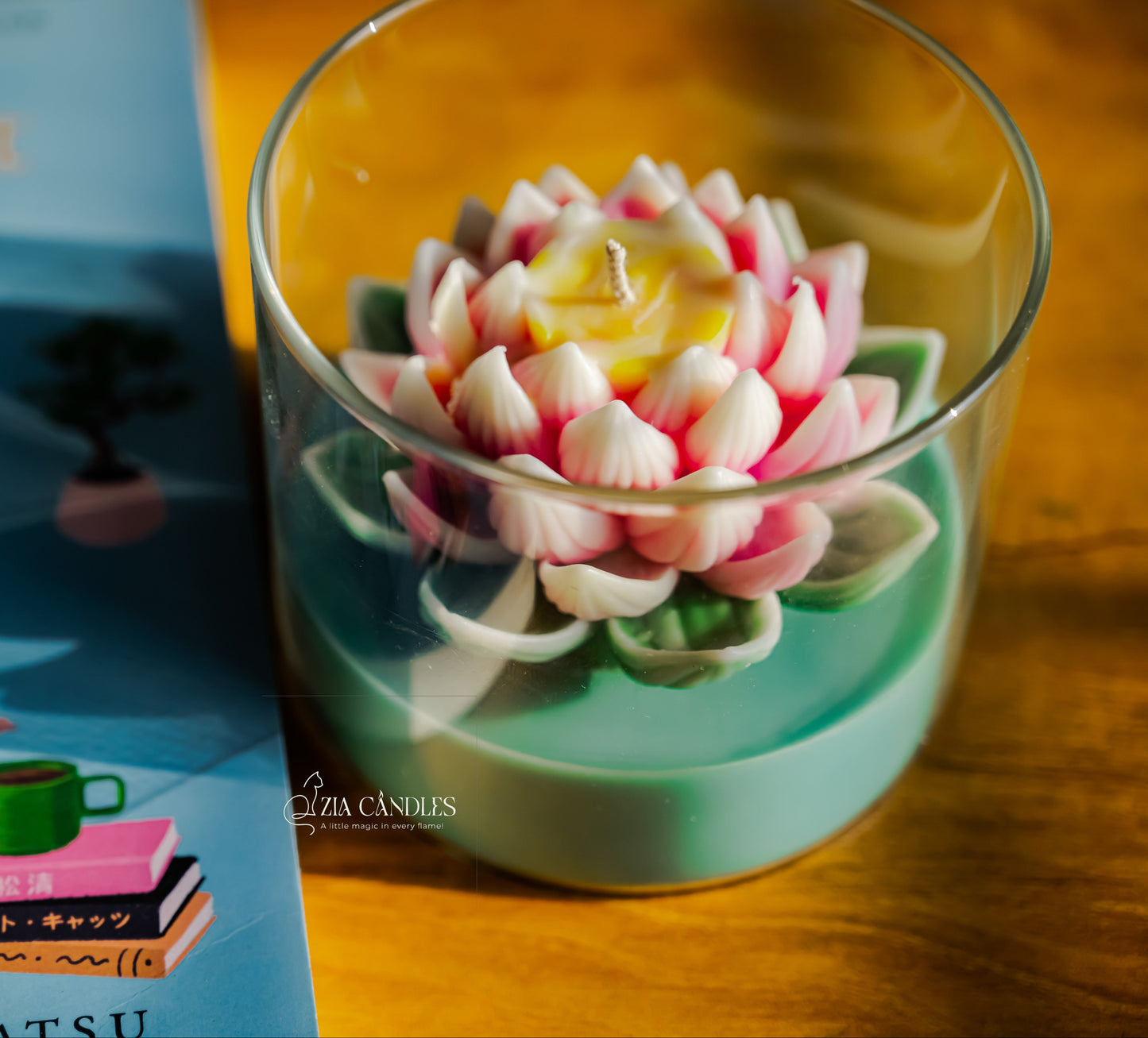 Lotus bloom candles